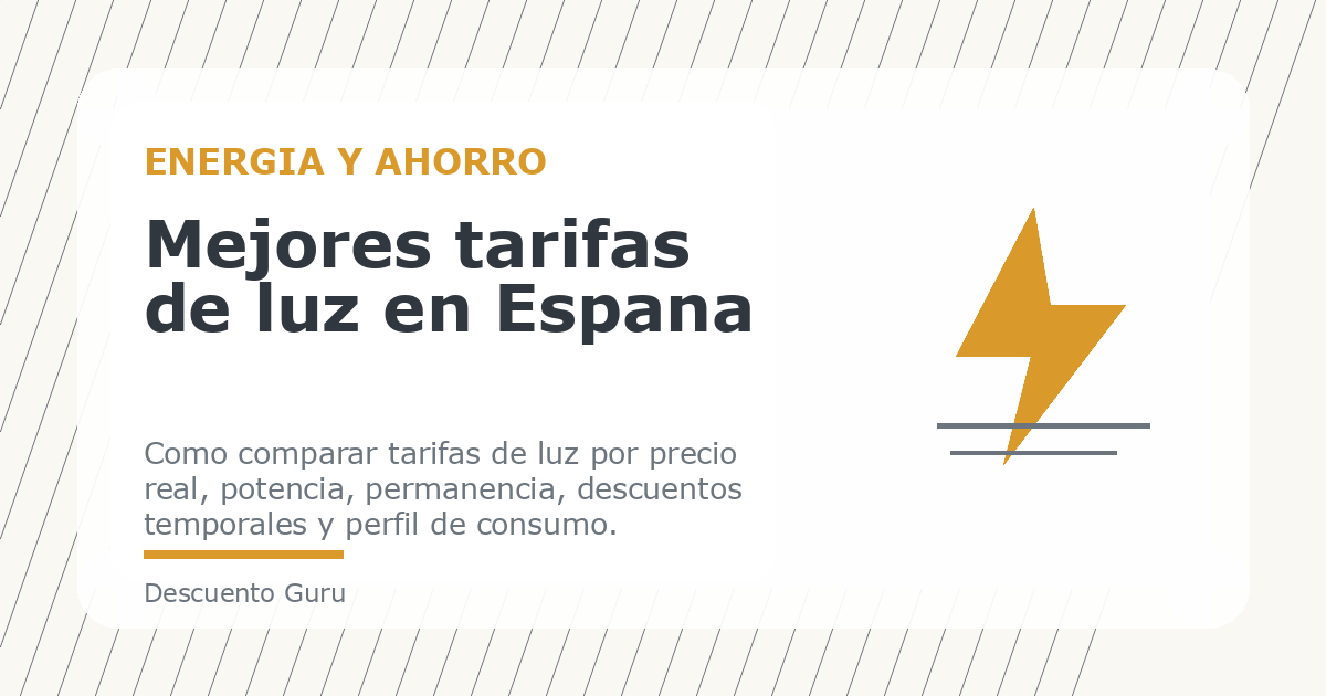 Mejores tarifas de luz en Espana