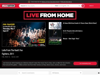 Live Nation cupones